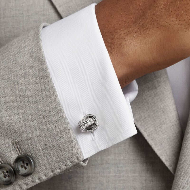 Love Knot Diamond Cufflinks