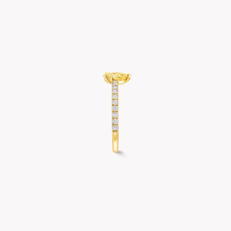 Bague Foufou avec diamant jaune taille poire