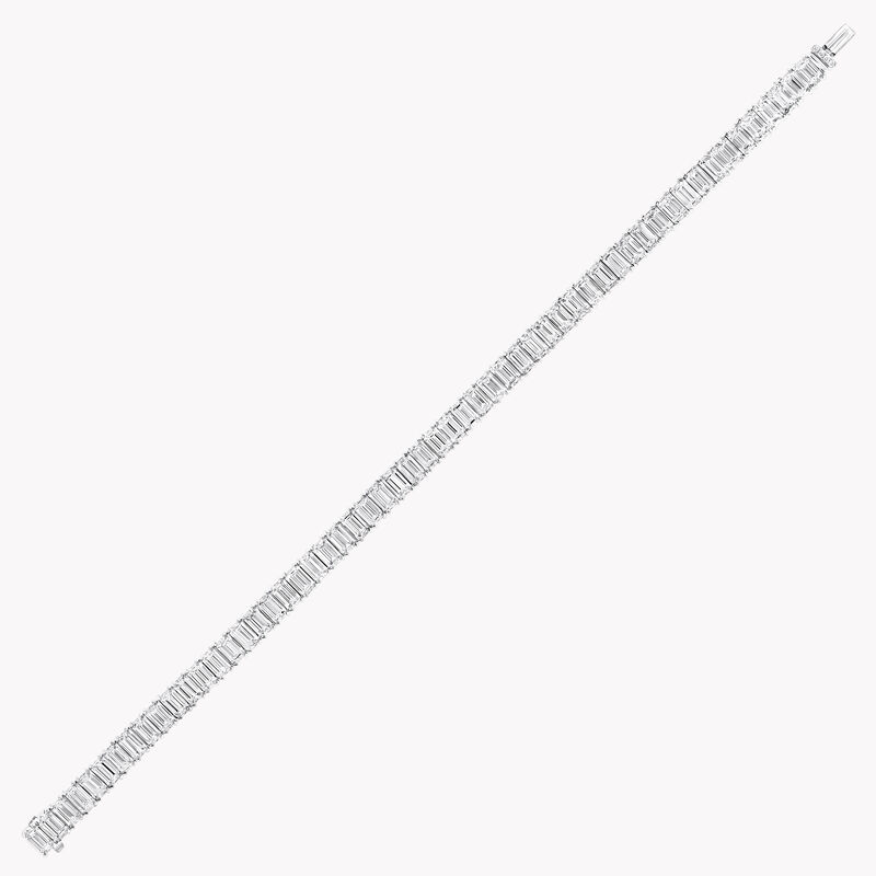 Emerald Cut Diamond Line Bracelet