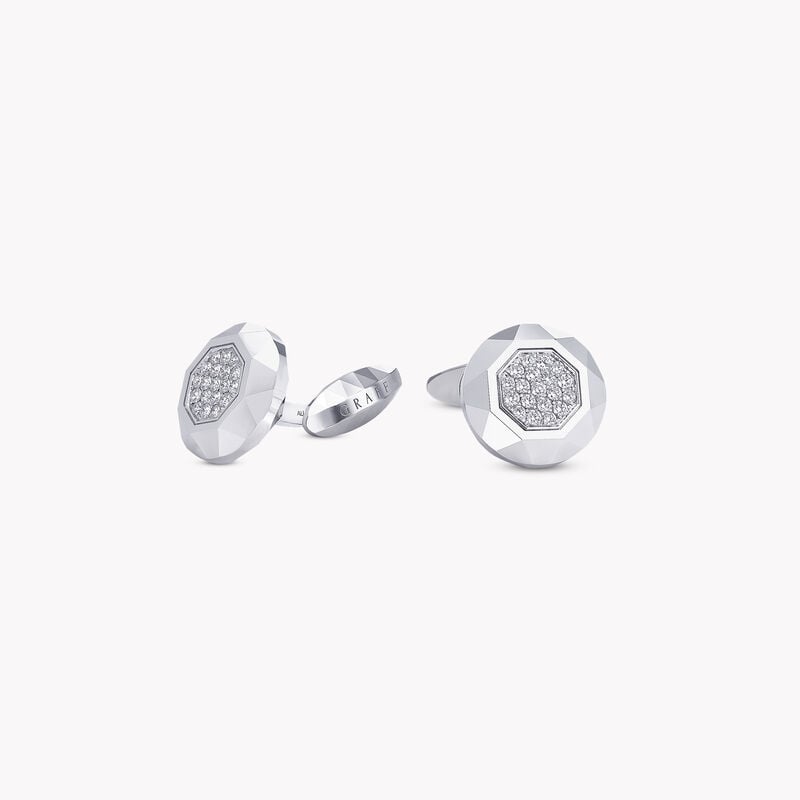 Faceted Diamond Cufflinks