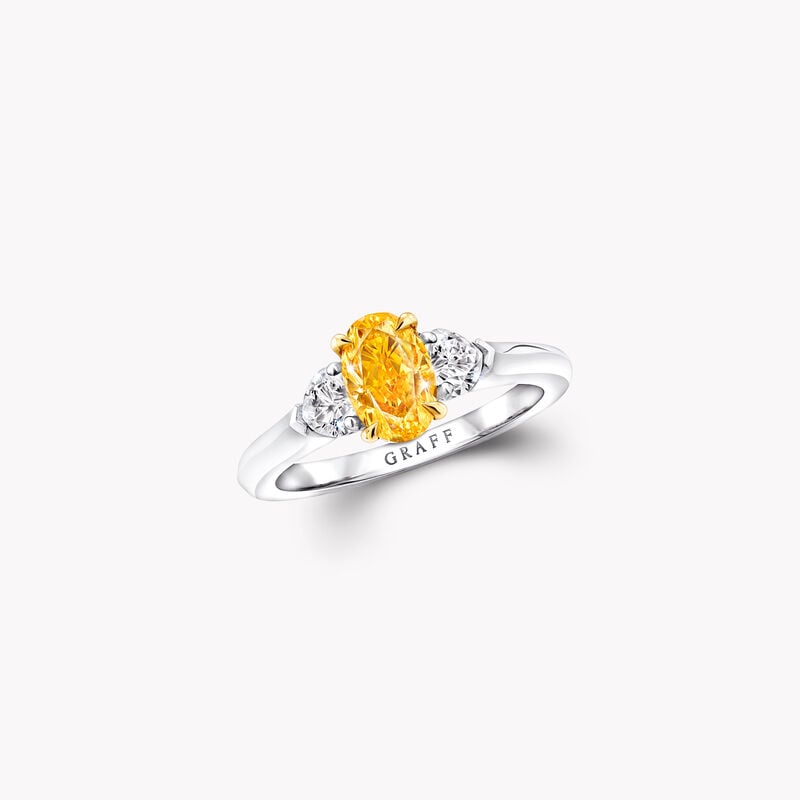 Promise Oval Yellow Diamond Engagement Ring