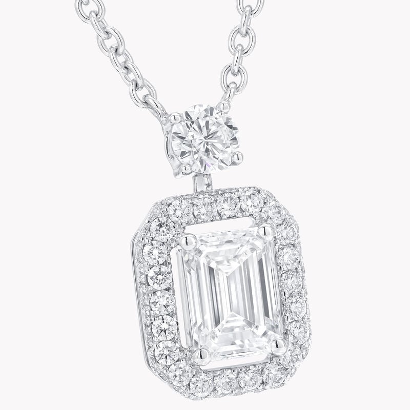 Constellation Emerald Cut Diamond Pendant 
