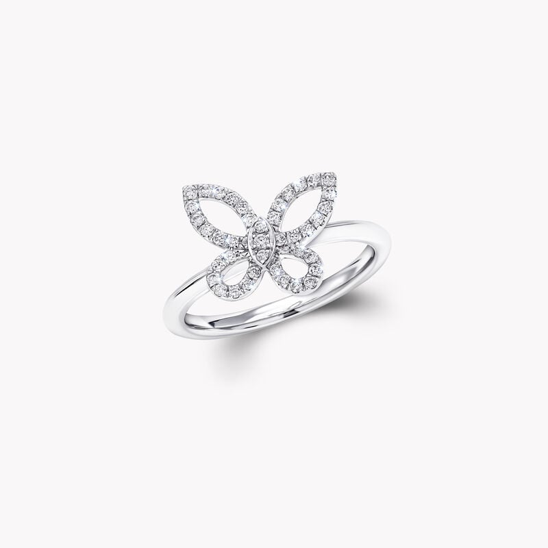 Mini bague Butterfly Silhouette en diamants