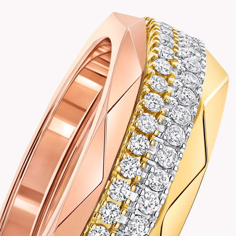 Laurence Graff Signature Four-Row Layered Diamond Ring
