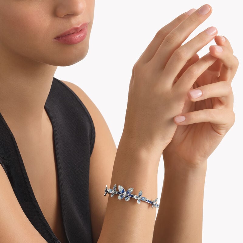 Butterfly Sapphire, Tourmaline and Diamond Bracelet