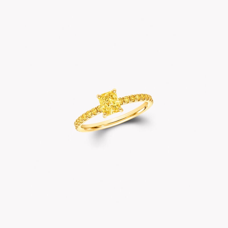 Foufou Radiant Yellow Diamond Ring
