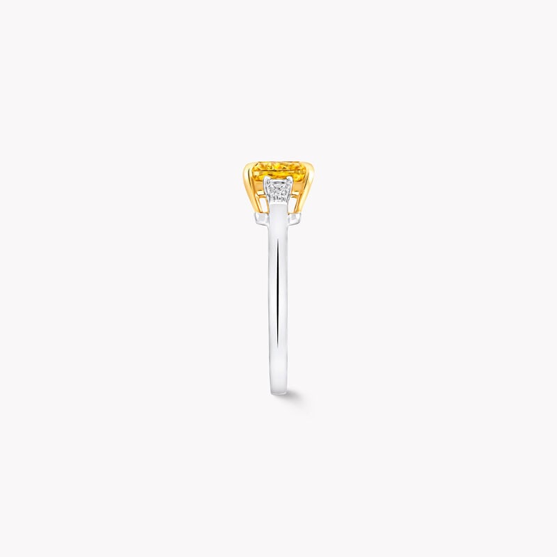Promise Cushion Cut Yellow Diamond Engagement Ring