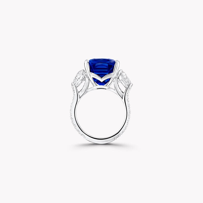 Sapphire Cushion Cut Solitaire Ring