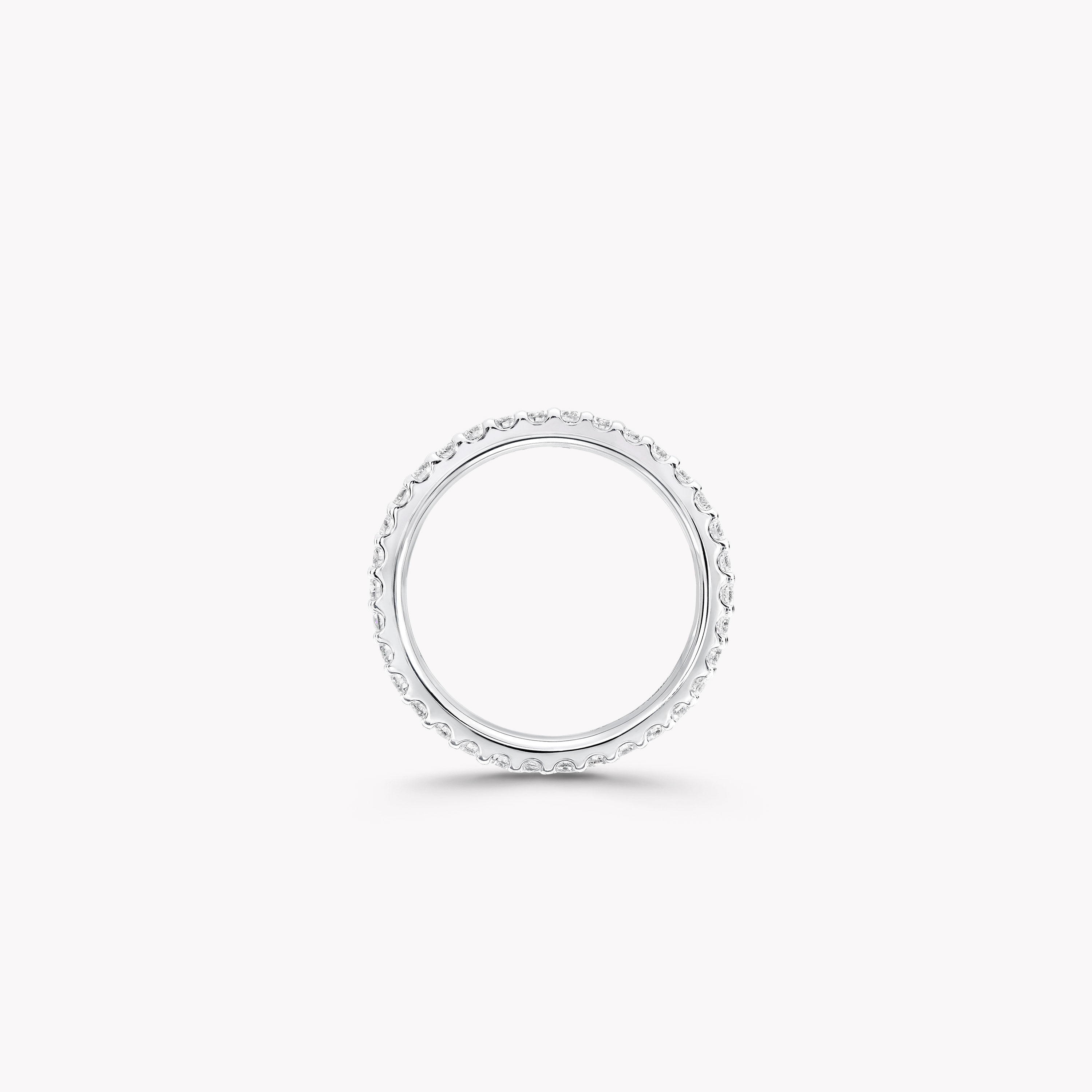 Round Diamond Wedding Band, White Gold - Graff