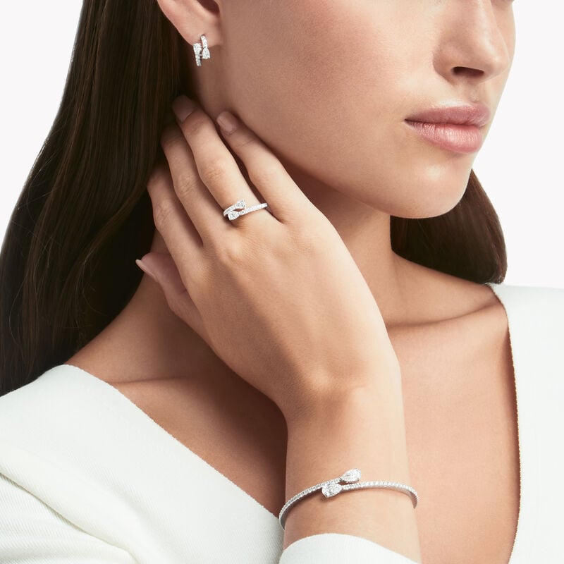 Duet Diamond Hoop Earrings