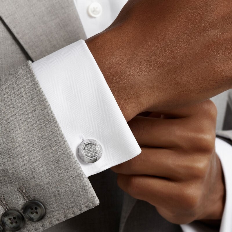 Faceted Diamond Cufflinks