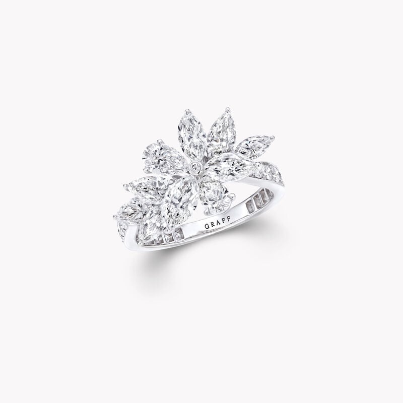 Pear Shape and Marquise Cut Diamond Ring