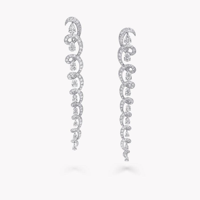 Inspired by Twombly Swirl Diamond Earrings