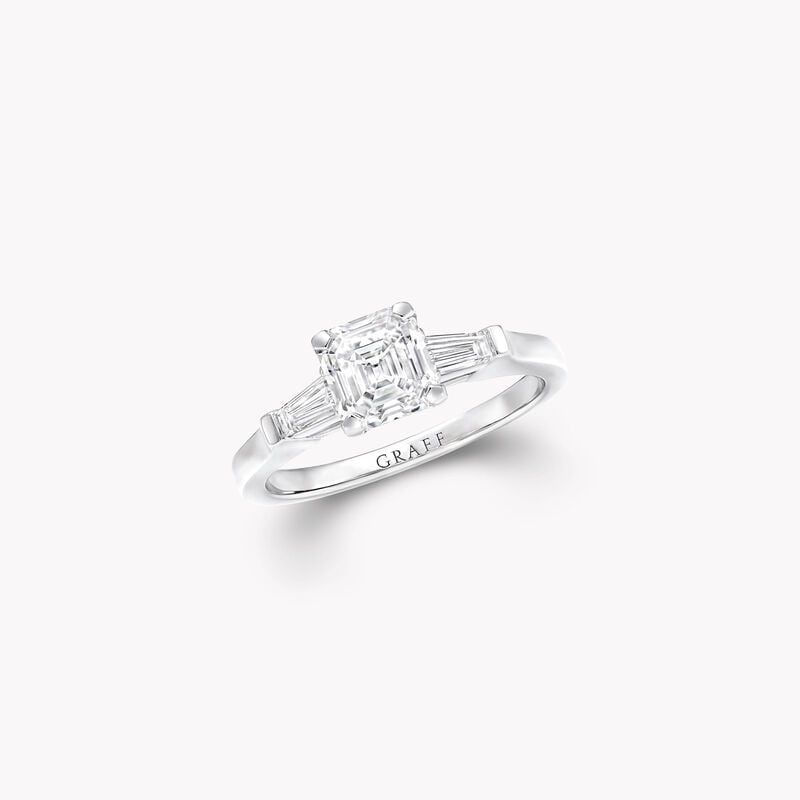 Promise Square Emerald Cut Diamond Engagement Ring