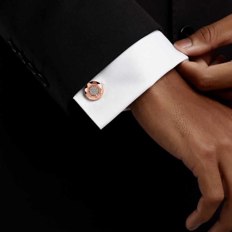 Faceted Diamond Cufflinks