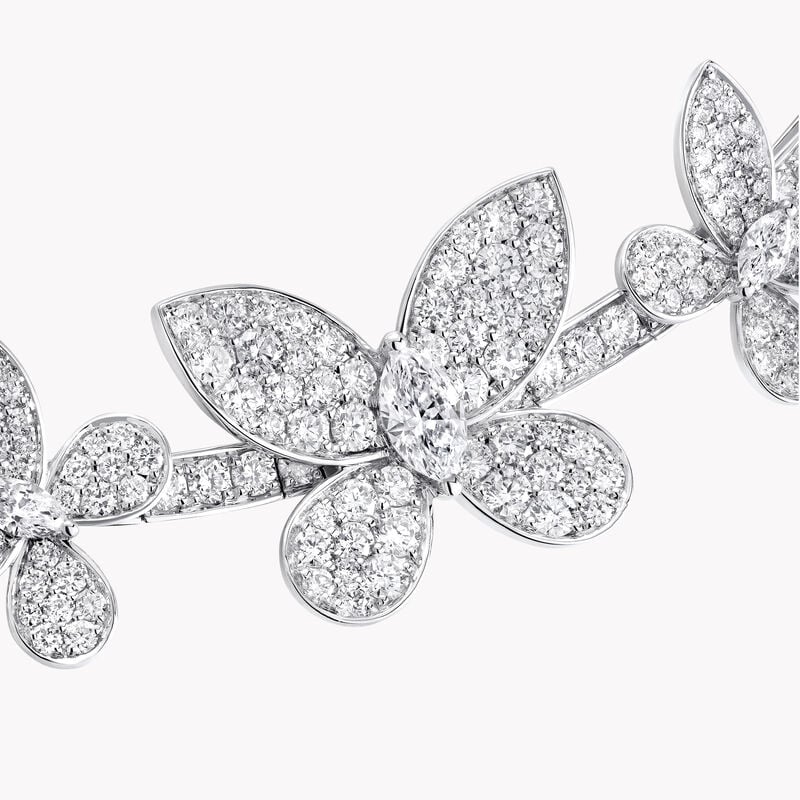 Pav&eacute; Butterfly Diamond Necklace