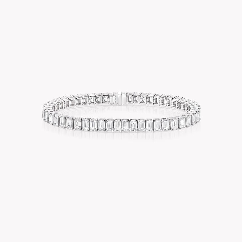 Slim Emerald Cut Diamond Bracelet