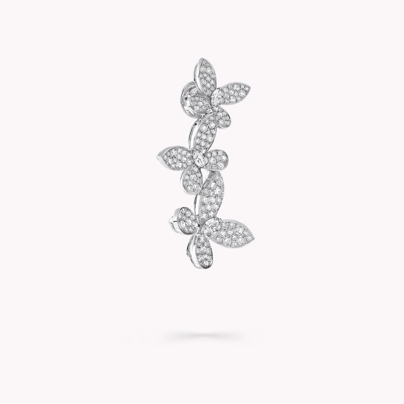 Triple Pav&eacute; Butterfly Diamond Drop Earrings