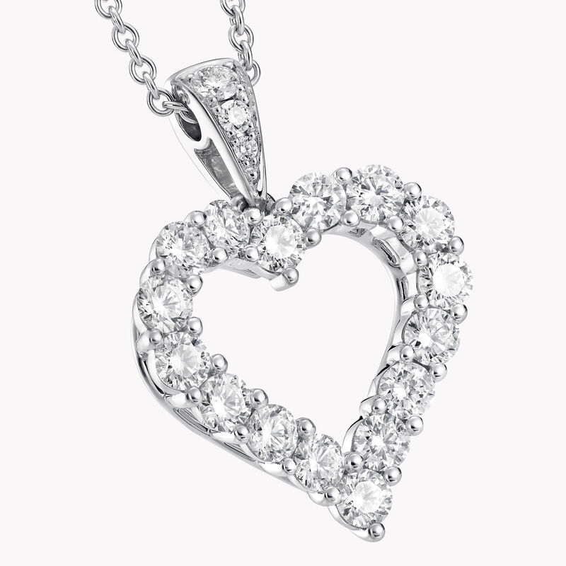 Diamond Heart Silhouette Pendant