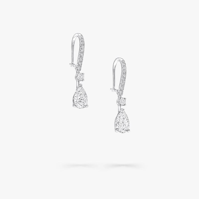 Pear Shape Diamond Solitaire Earrings