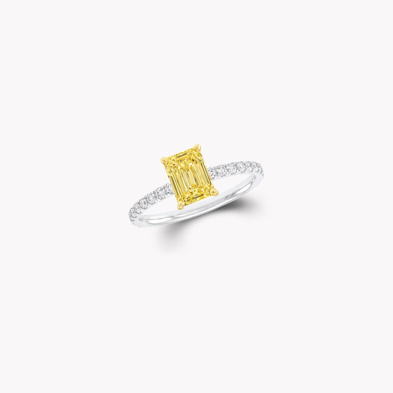 Foufou Emerald Yellow Diamond Ring