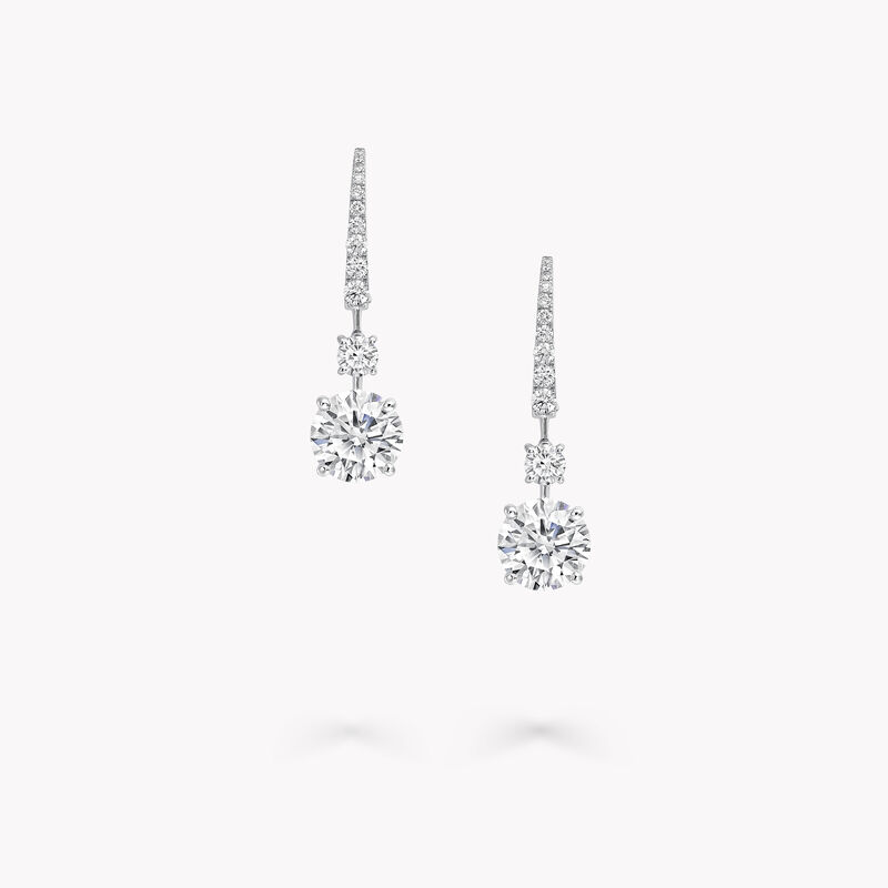 Boucles d'oreilles en diamants solitaires ronds
