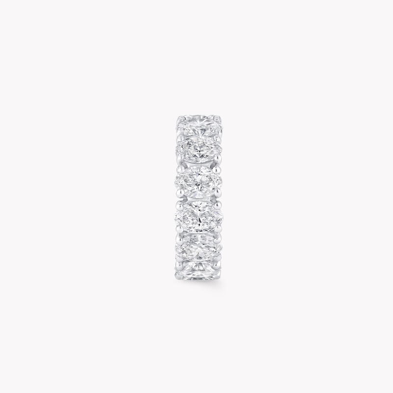 Bague d&rsquo;&eacute;ternit&eacute; en diamants taille ovale avec sertissage &agrave; griffe