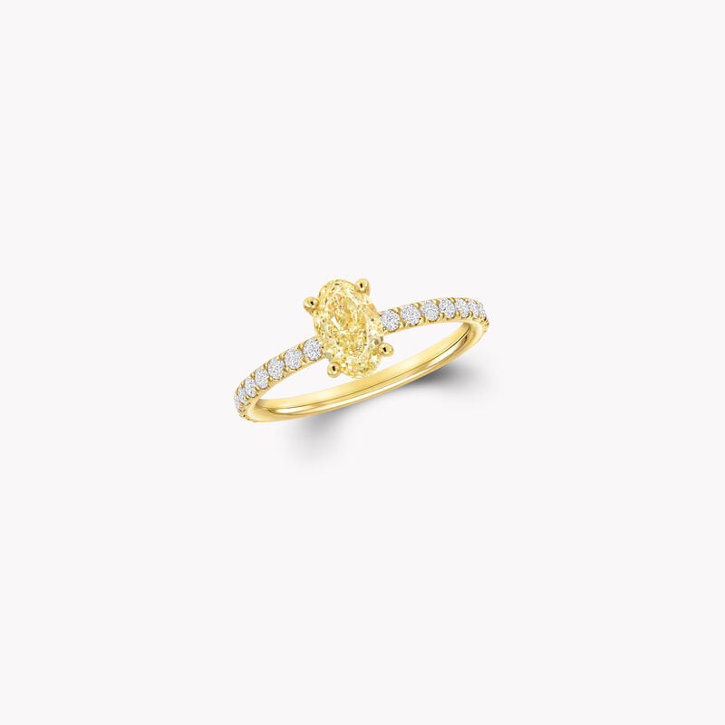 Bague Foufou avec diamant jaune ovale