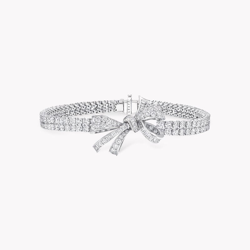 Tilda&rsquo;s Bow Classic Diamond Double Strand Bracelet
