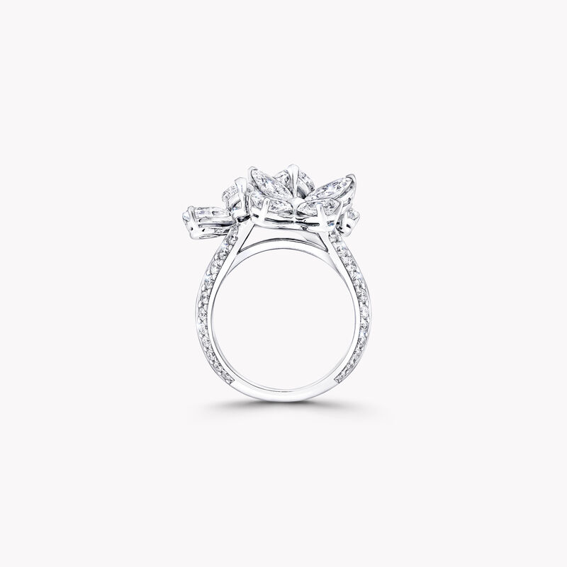 Triple Classic Butterfly Diamond Ring
