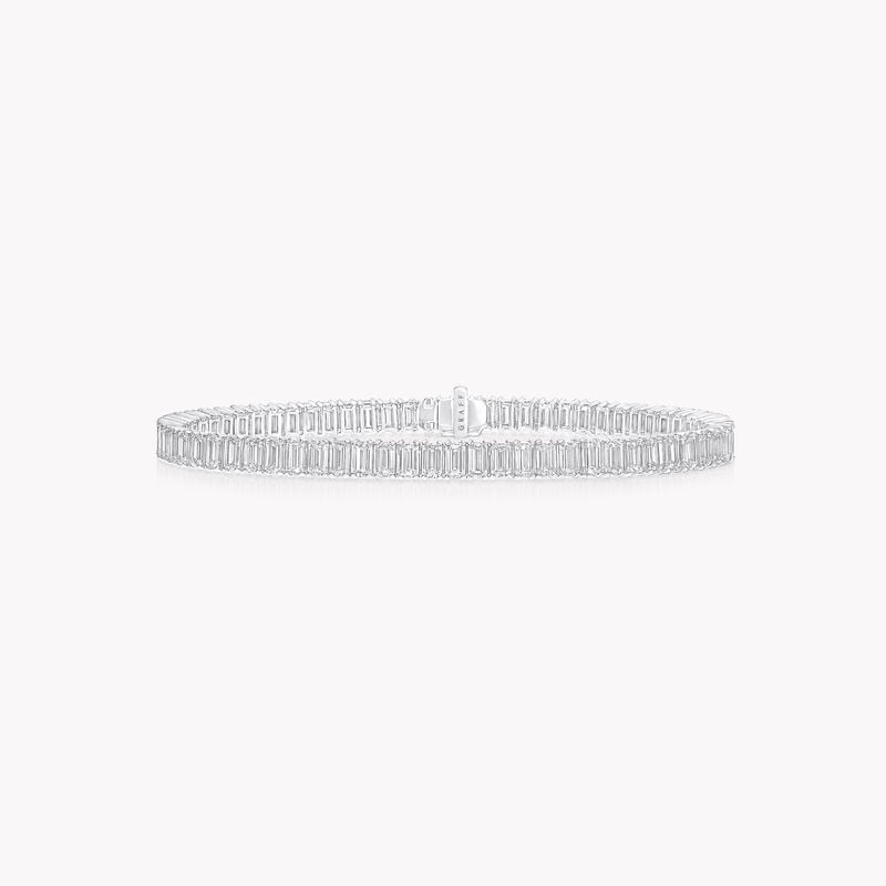 Emerald Cut Diamond Line Bracelet