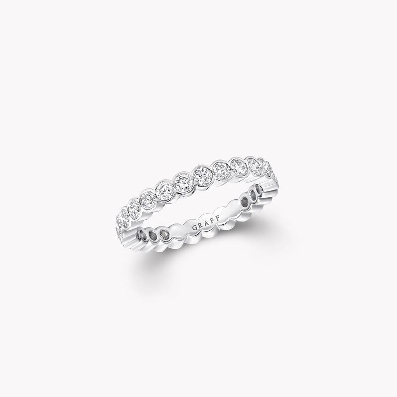 Bezel Set Round Diamond Wedding Band