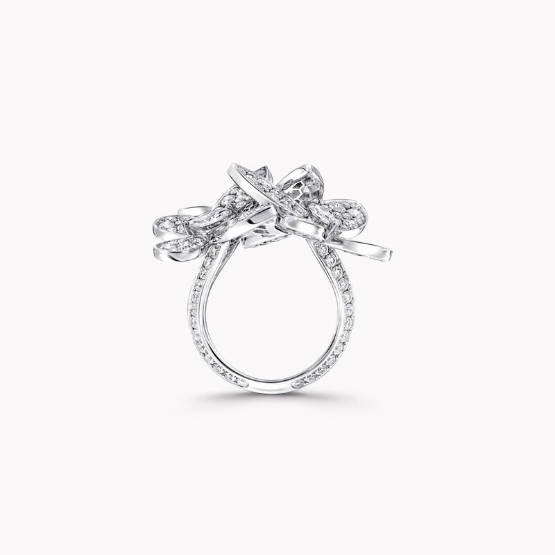 Triple Pav&eacute; Butterfly Diamond Ring