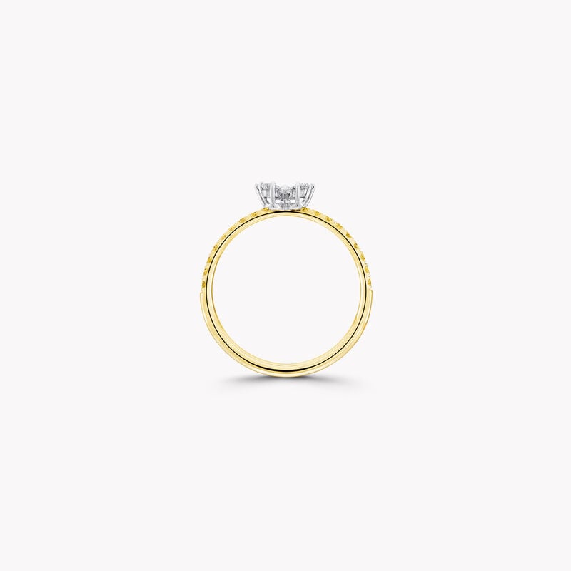 Butterfly Yellow Sapphire and Diamond Ring