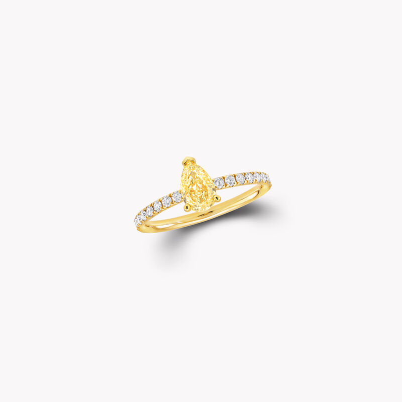 Foufou Pear Yellow Diamond Ring