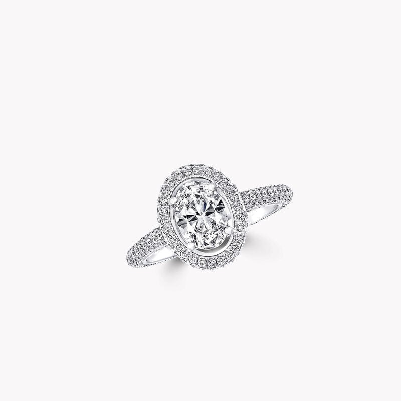 Bague de fian&ccedil;ailles ovale en diamants Constellation