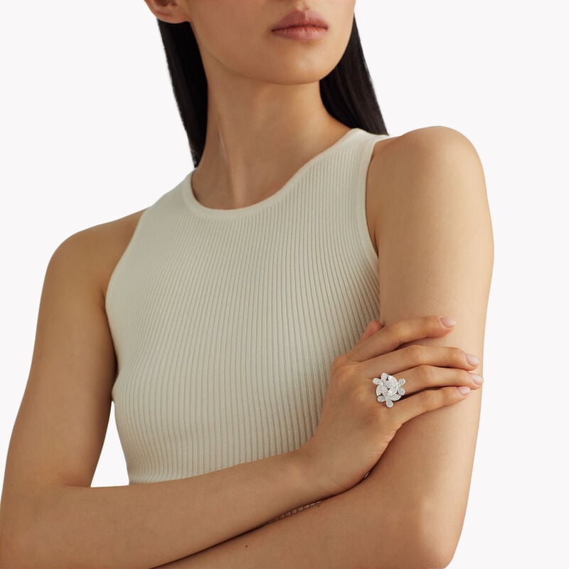 Triple Pav&eacute; Butterfly Diamond Small Ring