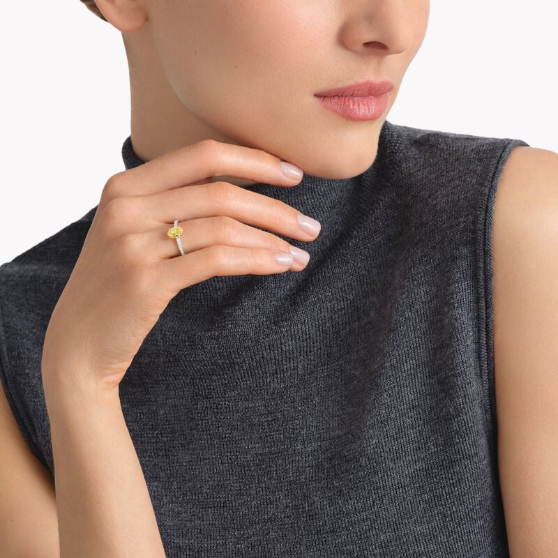 Foufou Oval Yellow Diamond Ring