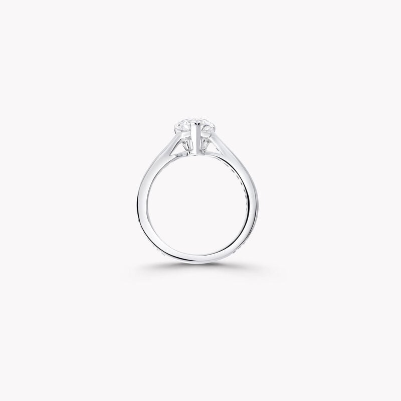 Flame Heart Shape Diamond Engagement Ring