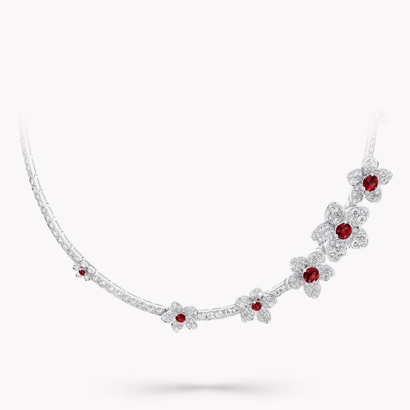 Wild Flower Ruby and Diamond Necklace