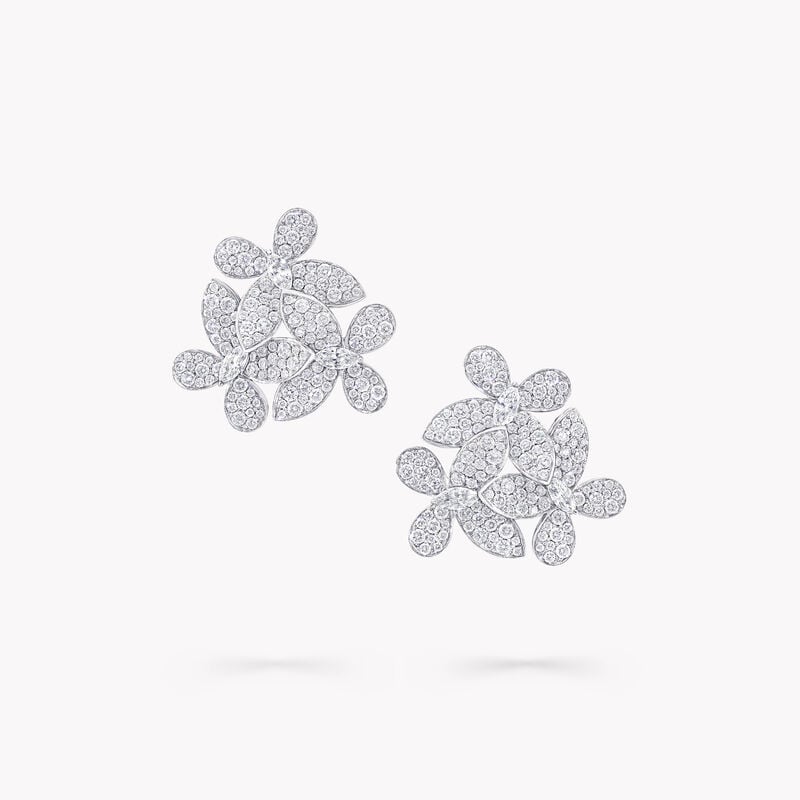 Triple Pav&eacute; Butterfly Diamond Earrings