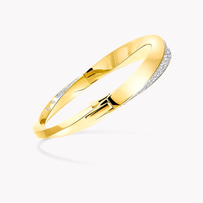 Spiral Diamond Bangle