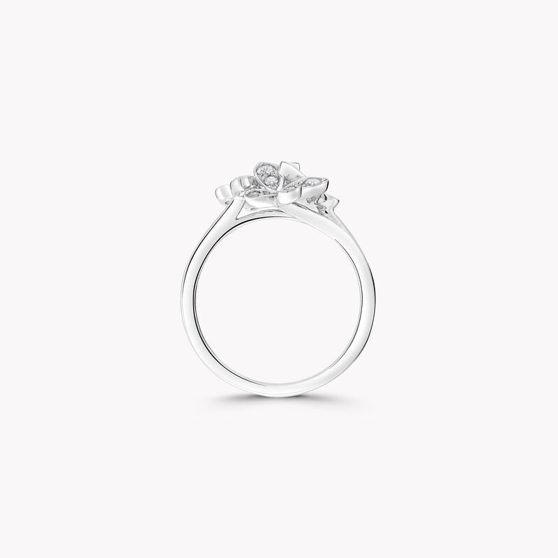 Triple Pav&eacute; Butterfly Diamond Mini Ring