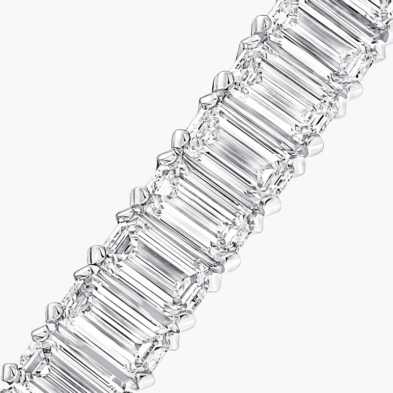 Emerald Cut Diamond Line Bracelet