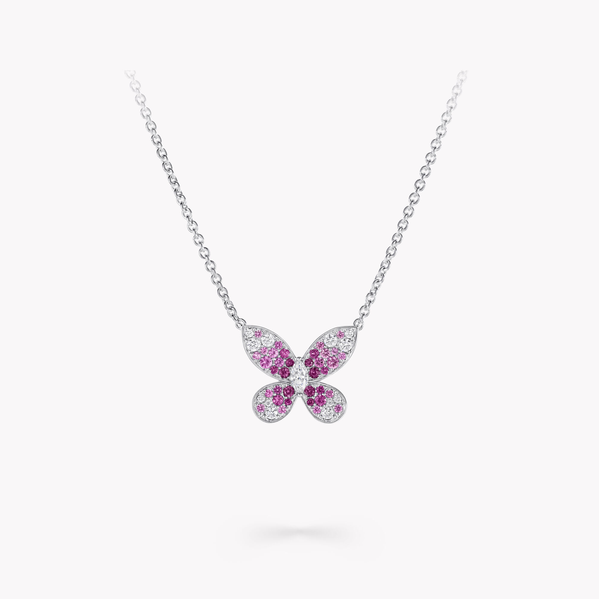 Butterfly Ruby, Pink Sapphire and Diamond Small Pendant, - Graff