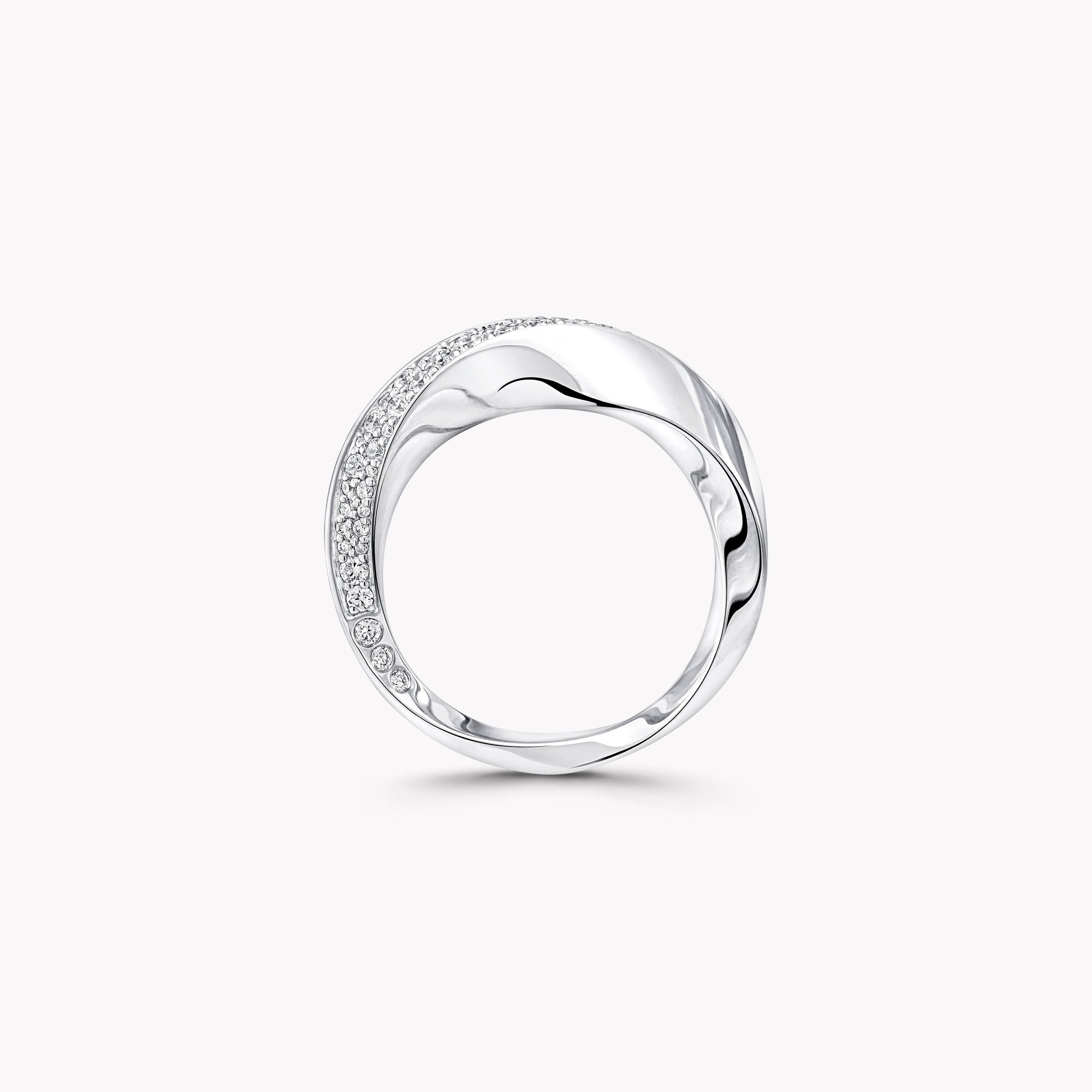 スパイラル ダイヤモンド リング, White Gold - Graff
