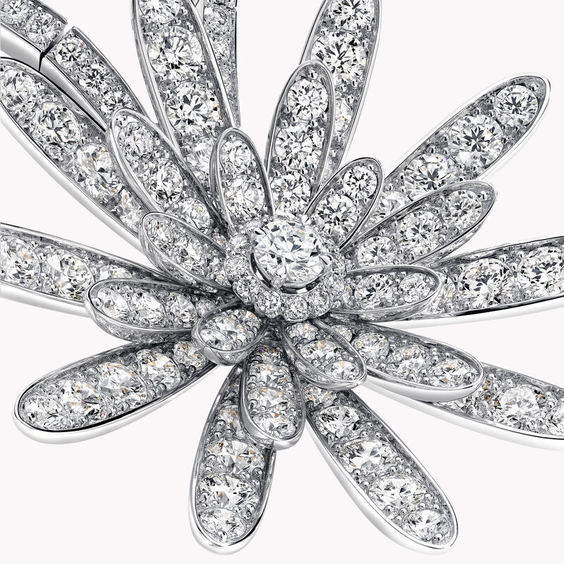 Large Wild Flower Diamond Necklace