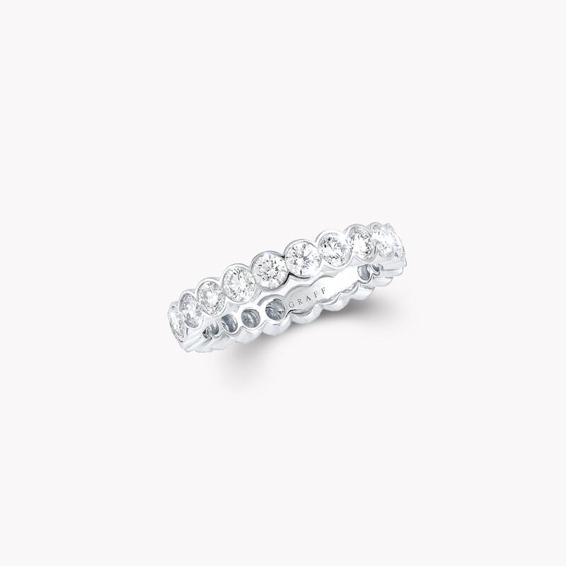 Bezel Set Round Diamond Wedding Band
