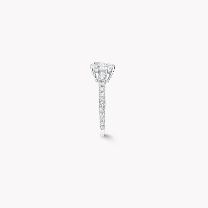 Bague de fian&ccedil;ailles en diamants en forme de poire Flame