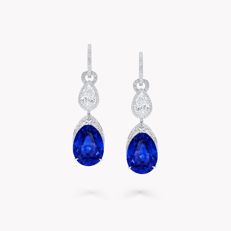 Icon 8 Pear Shape Sapphire and Diamond Earrings